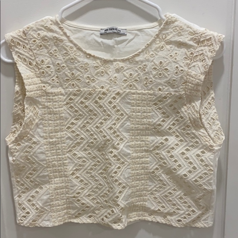 Zara Cream Crop Top
